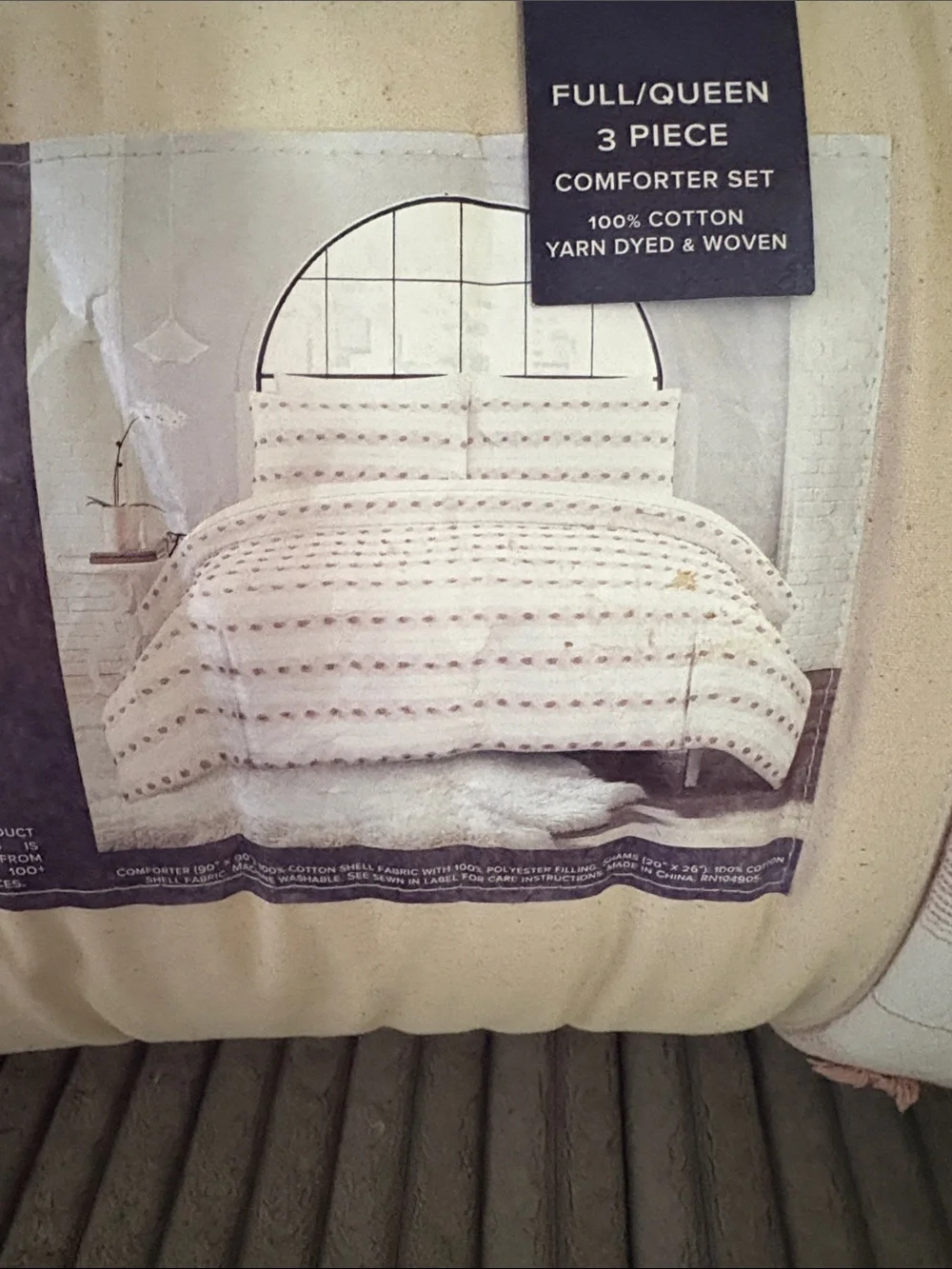 Artisan NY Home Full/Queen 3-Piece Cotton Comforter Set in Blush Pink